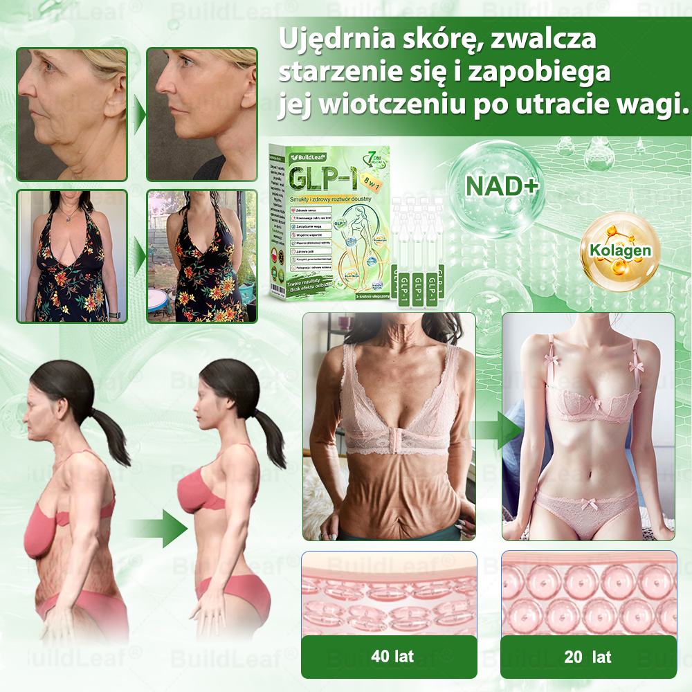 A♻️𝖮𝖋𝗶𝗰𝗷𝗮𝗹𝗻𝘆 𝘀𝗸𝗹𝗲𝗽 | 👩‍⚕️𝘽𝙪𝙞𝙡𝙙𝙇𝙚𝙖𝙛® 𝗚𝗟𝗣-𝟭 𝟖-w-𝟭 Smukły i zdrowy roztwór doustny (𝑟𝑎𝑧 𝑑𝑧𝑖𝑒𝑛𝑛𝑖𝑒, 𝑟𝑒𝑧𝑢𝑙𝑡𝑎𝑡𝑦 𝑤 7 𝑑𝑛𝑖),Wspiera odchudzanie, serce, cukrzycę, sen, jelita, stawy, a także ujędrnia skórę i dodaje energii