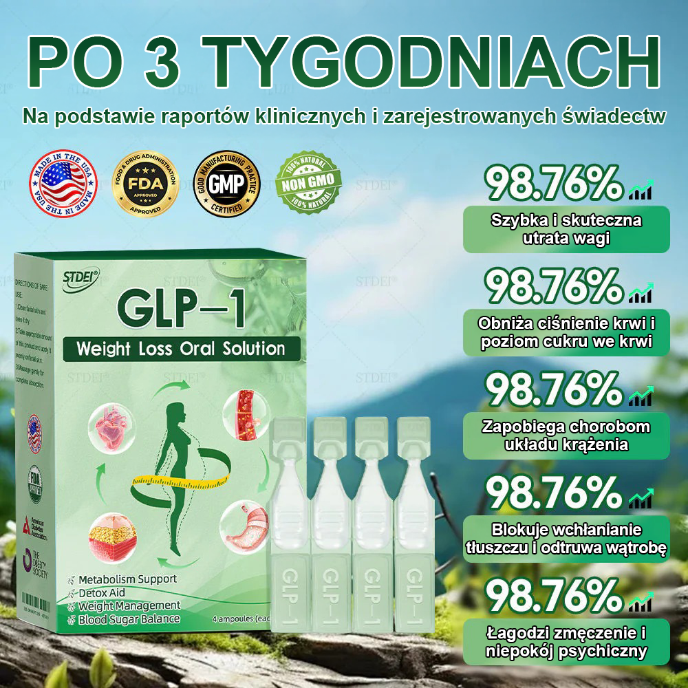 Polecane przez Mayo Clinic | Oficjalny sklep 👨‍⚕️𝑆𝑇𝐷𝐸𝐼® GLP-1 doustny roztwór na odchudzanie 💥 Otyłość, choroby układu krążenia, cukrzyca, bezdech senny, problemy ze stawami i inne