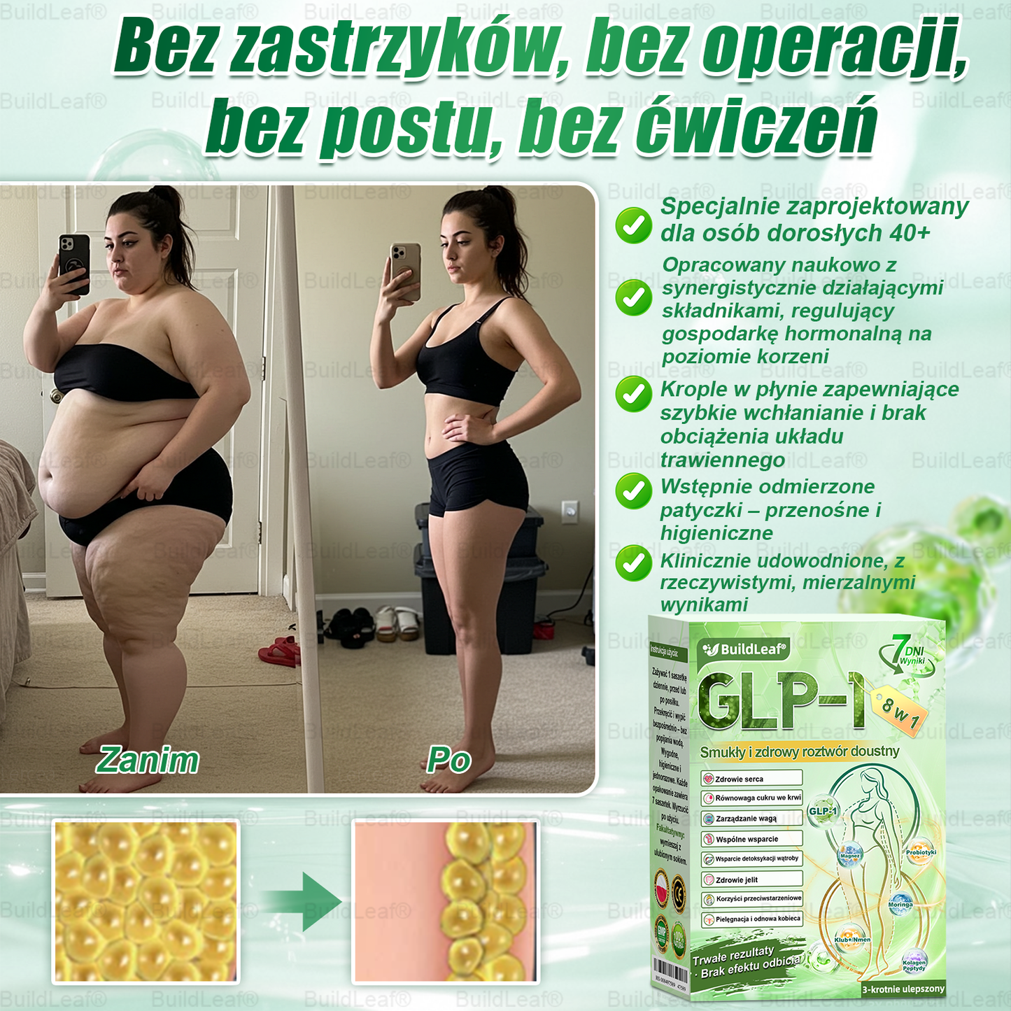 A♻️𝖮𝖋𝗶𝗰𝗷𝗮𝗹𝗻𝘆 𝘀𝗸𝗹𝗲𝗽 | 👩‍⚕️𝘽𝙪𝙞𝙡𝙙𝙇𝙚𝙖𝙛® 𝗚𝗟𝗣-𝟭 𝟖-w-𝟭 Smukły i zdrowy roztwór doustny (𝑟𝑎𝑧 𝑑𝑧𝑖𝑒𝑛𝑛𝑖𝑒, 𝑟𝑒𝑧𝑢𝑙𝑡𝑎𝑡𝑦 𝑤 7 𝑑𝑛𝑖),Wspiera odchudzanie, serce, cukrzycę, sen, jelita, stawy, a także ujędrnia skórę i dodaje energii